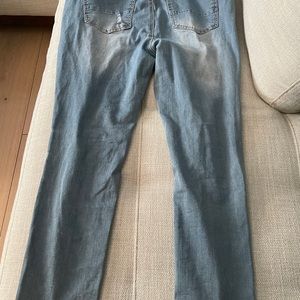 Light wash distressed jeans